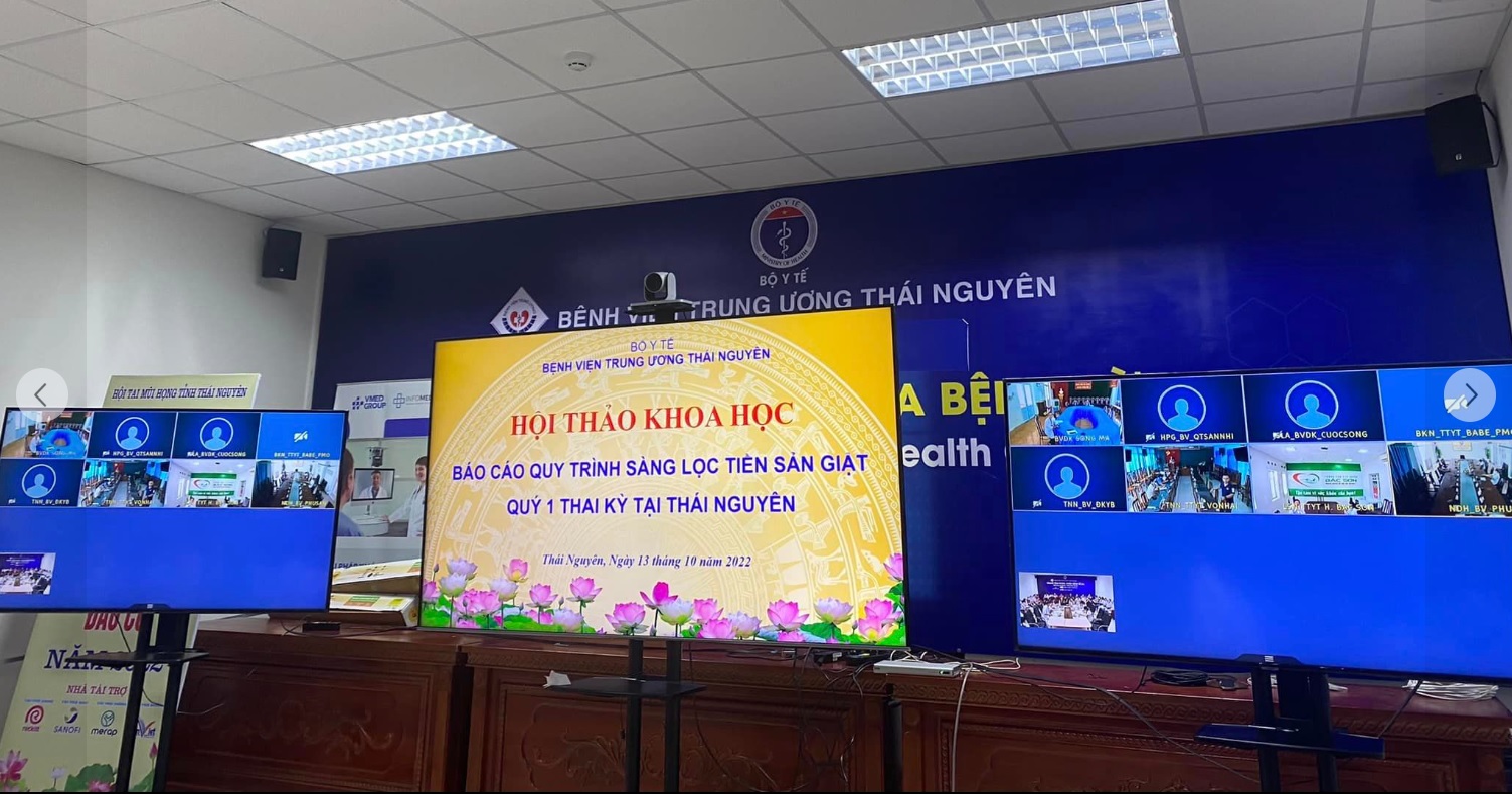 HỘI THẢO  KHOA HỌC TRỰC TUYẾN “BÁO CÁO QUY TRÌNH SÀNG LỌC TIỀN SẢN GIẬT QUÝ 1 THAI KỲ TẠI THÁI NGUYÊN